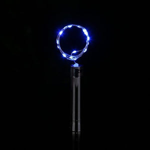 String Lights Silver LED Wine Bottle Lights Battery Powered Cork Shape Glass Bottle Stopper Lamp Christmas Garlands Decor