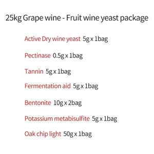 50kg red wine ingredients winemaking package Tannin Fermentation Auxiliary Oak Pectin Enzyme Soap Fruit Wine Mead yeast