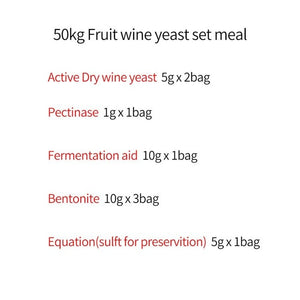 50kg red wine ingredients winemaking package Tannin Fermentation Auxiliary Oak Pectin Enzyme Soap Fruit Wine Mead yeast